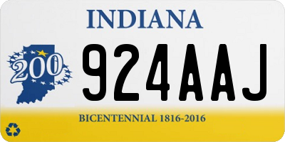 IN license plate 924AAJ