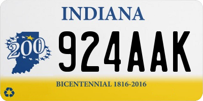 IN license plate 924AAK