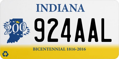 IN license plate 924AAL