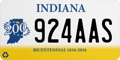 IN license plate 924AAS