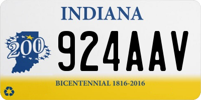 IN license plate 924AAV