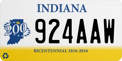 IN license plate 924AAW