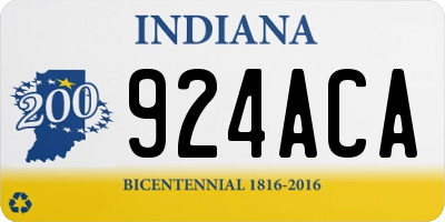 IN license plate 924ACA