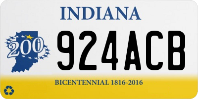 IN license plate 924ACB