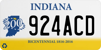 IN license plate 924ACD