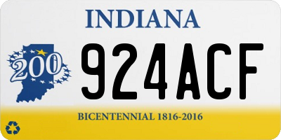 IN license plate 924ACF