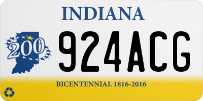 IN license plate 924ACG