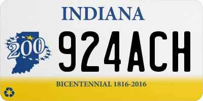 IN license plate 924ACH