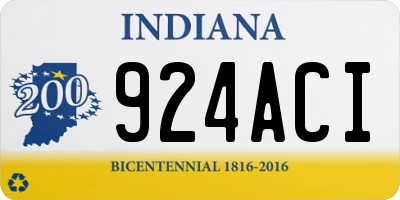 IN license plate 924ACI