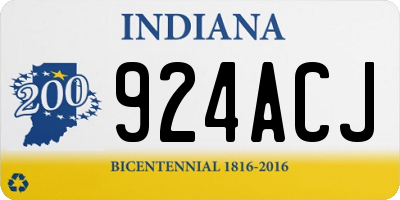 IN license plate 924ACJ