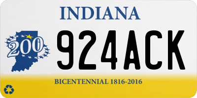 IN license plate 924ACK