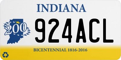 IN license plate 924ACL