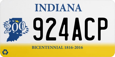 IN license plate 924ACP