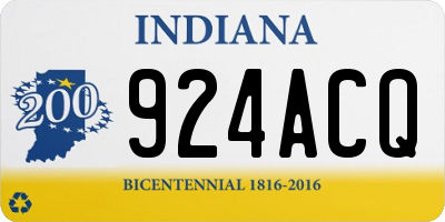 IN license plate 924ACQ