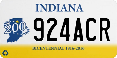 IN license plate 924ACR
