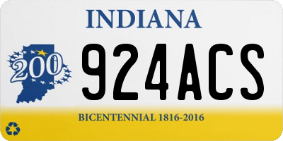 IN license plate 924ACS