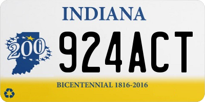 IN license plate 924ACT