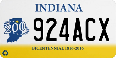 IN license plate 924ACX