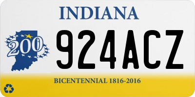IN license plate 924ACZ