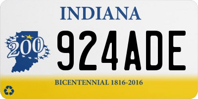 IN license plate 924ADE