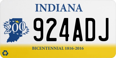 IN license plate 924ADJ