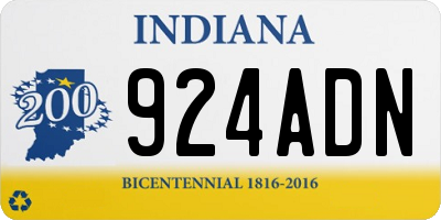 IN license plate 924ADN