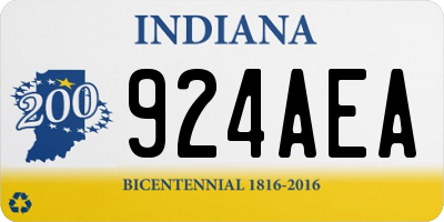 IN license plate 924AEA