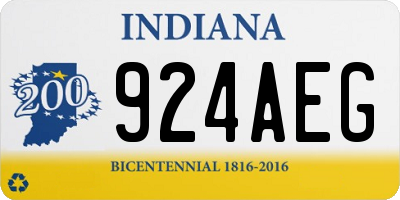 IN license plate 924AEG