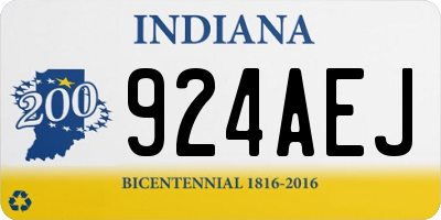 IN license plate 924AEJ