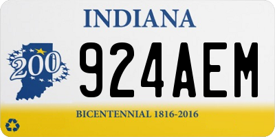 IN license plate 924AEM