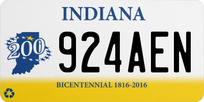 IN license plate 924AEN