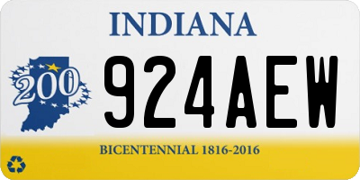 IN license plate 924AEW