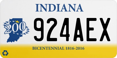 IN license plate 924AEX
