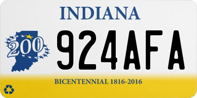 IN license plate 924AFA