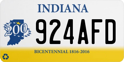 IN license plate 924AFD