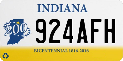 IN license plate 924AFH