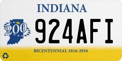 IN license plate 924AFI
