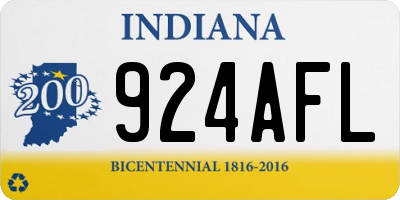 IN license plate 924AFL