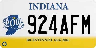 IN license plate 924AFM