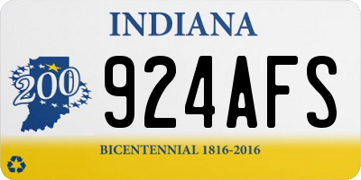 IN license plate 924AFS