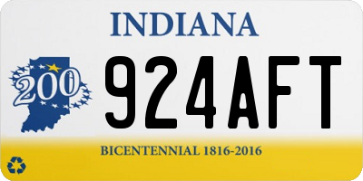 IN license plate 924AFT