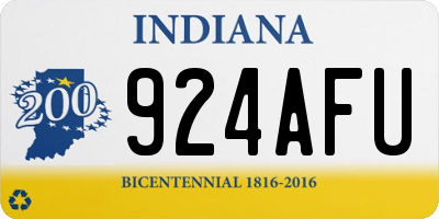 IN license plate 924AFU