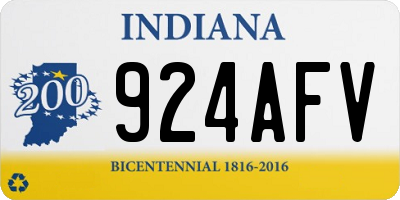IN license plate 924AFV
