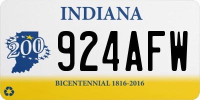 IN license plate 924AFW