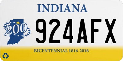 IN license plate 924AFX