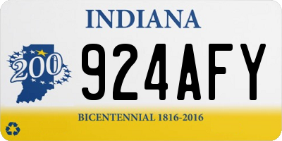 IN license plate 924AFY