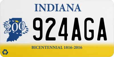 IN license plate 924AGA