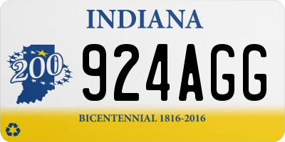 IN license plate 924AGG