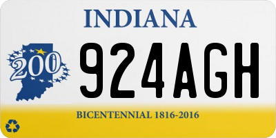 IN license plate 924AGH