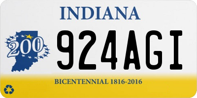 IN license plate 924AGI